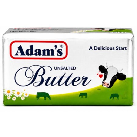 Adam Unsalted Butter 200g pack, creamy butter made from fresh cream without added salt, ideal for baking, cooking, and food preparation.
