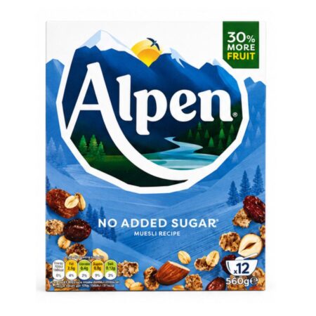 ALPEN NO ADDED SUGAR SWISS STYLE MUESLI (560 G)