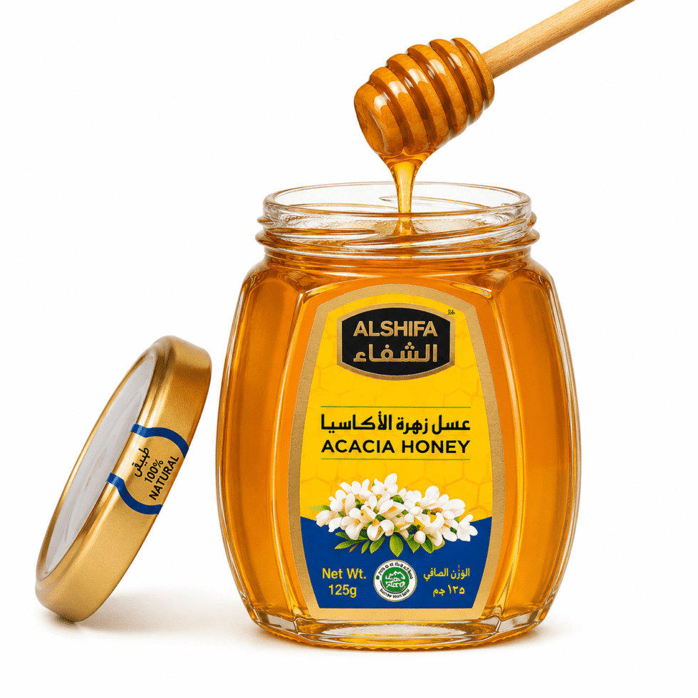 Light and delicate acacia honey with a smooth texture, perfect for sweetening drinks, breakfasts and desserts.