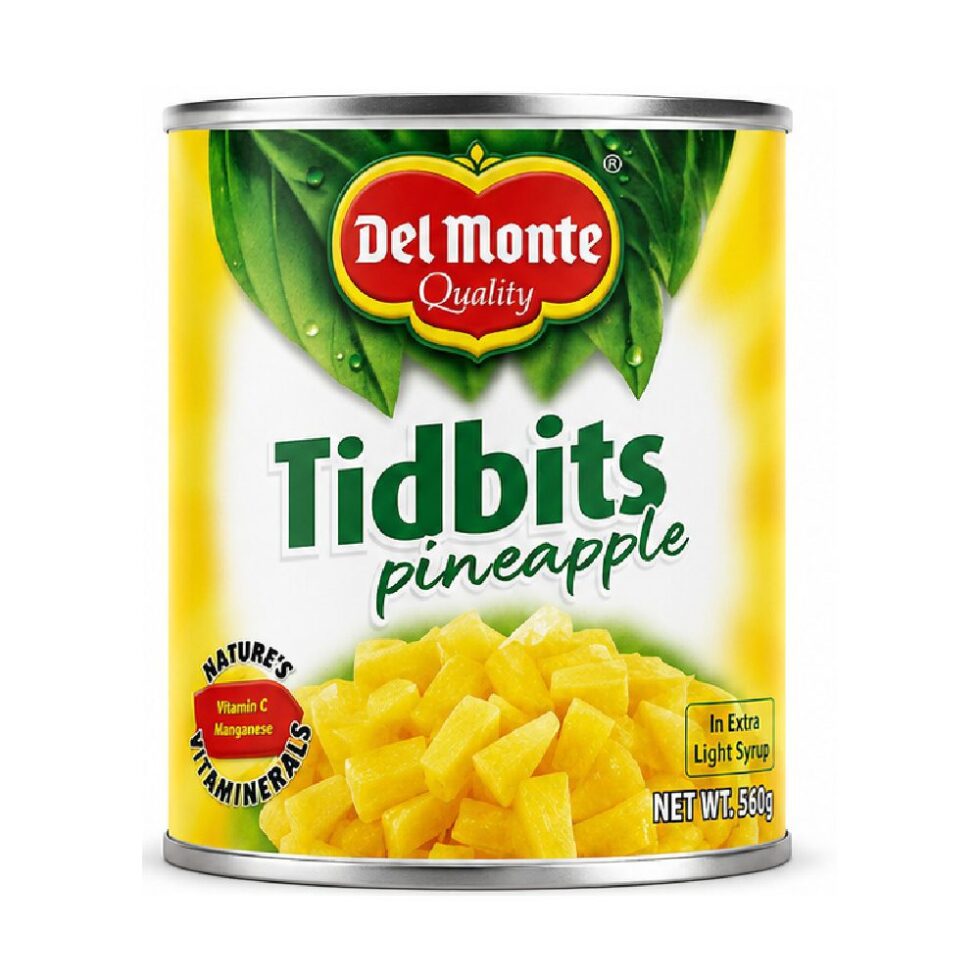 DEL MONTE PINEAPPLE TIDBITS (560 G)
