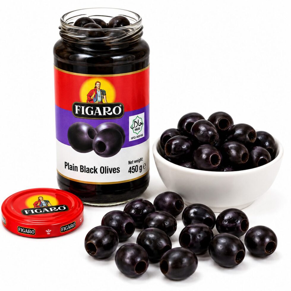 FIGARO PLAIN BLACK OLIVES (450 G)