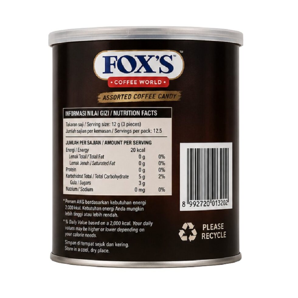 Foxs Tin Assorted Coffee Candy 180g - Buy Online at Fresh & More Karachi