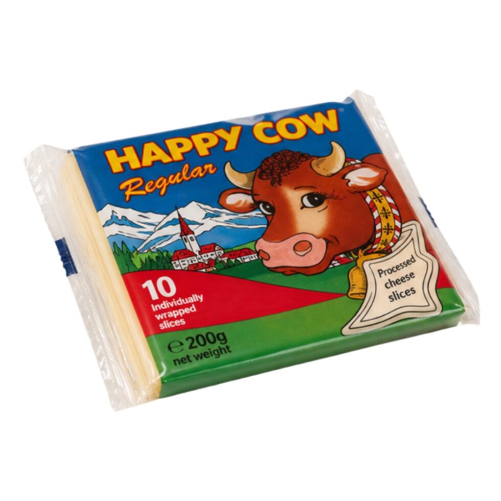 HAPPY COW REGULAR PROCESSED CHEESE SLICES (10 SLICES)