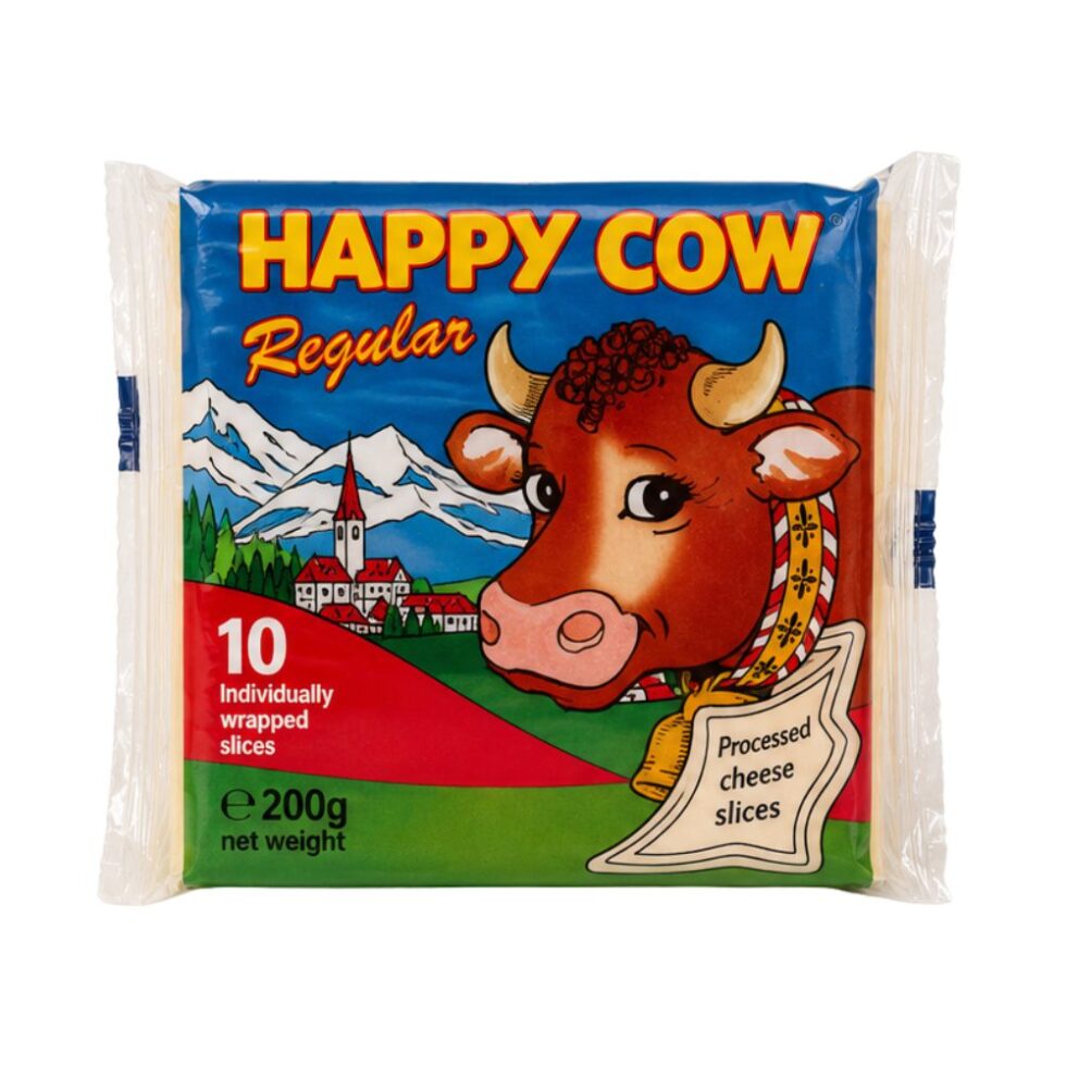 HAPPY COW REGULAR PROCESSED CHEESE SLICES (10 SLICES)