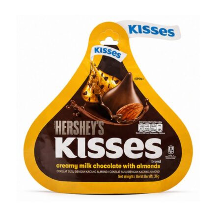 HERSHEYS KISSES MILK CHOCALATE WITH ALMONDS POUCH (146 G)