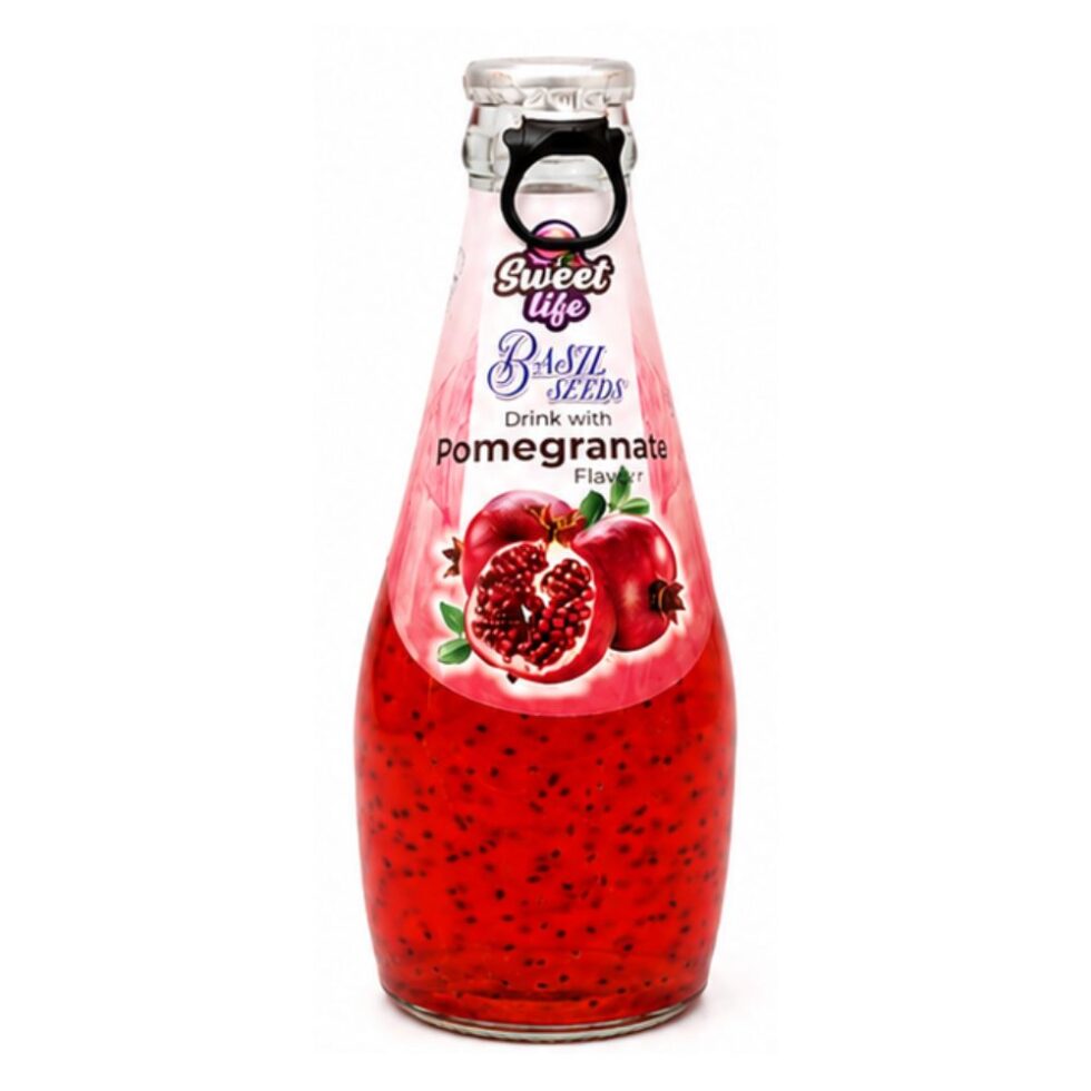 Sweet Life Basil Seed Drink Pomegranate 290ml