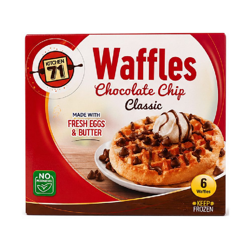 KITCHEN 71 CHOCOLATE CHIP WAFFLES (6 WAFFLES)