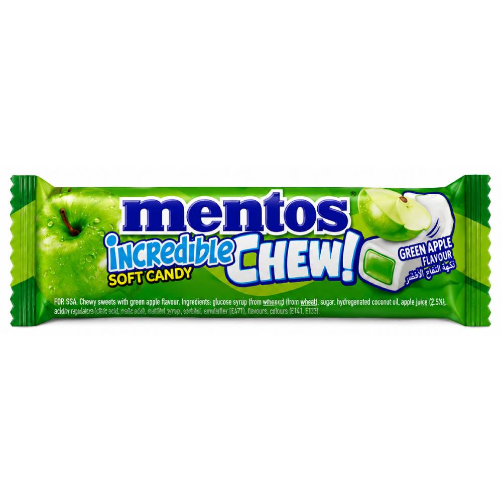Mentos Chew Green Apple Flavour 24.5g - Buy Online at Fresh & More Karachi