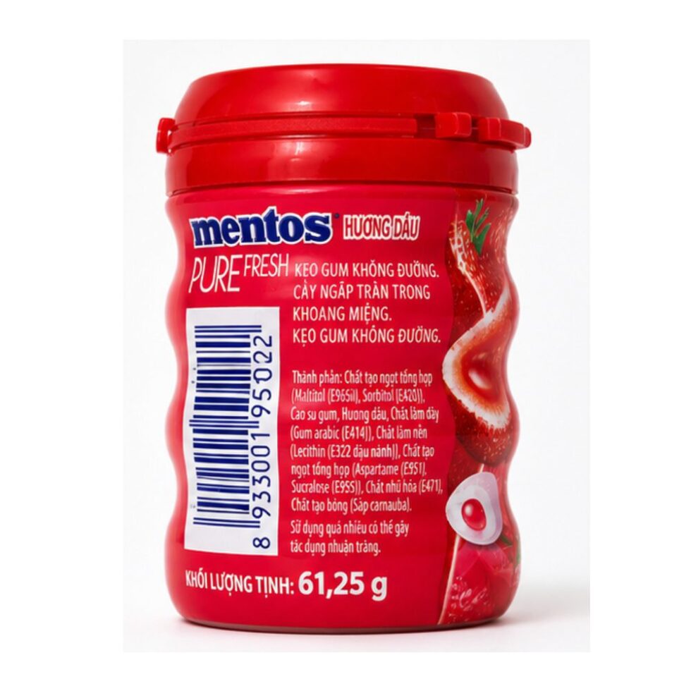 Mentos Gum Jar Pure Fresh Strawberry 61.25g - Buy Online at Fresh & More Karachi