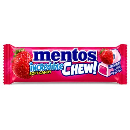 MENTOS STRAWBERRY SOFT GUM 24.5 G