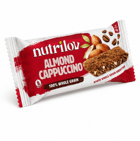Nutrilov Almond Cappuccino Baked Whole Grain Energy Bar (40 G)