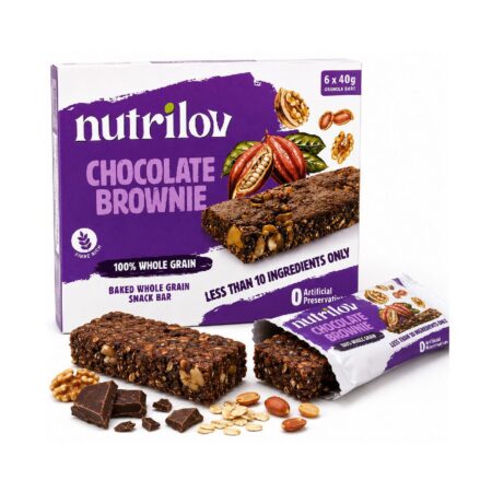 NUTRILOV CHOCOLATE BROWNIE GRANOLA BARS (6 PCS)