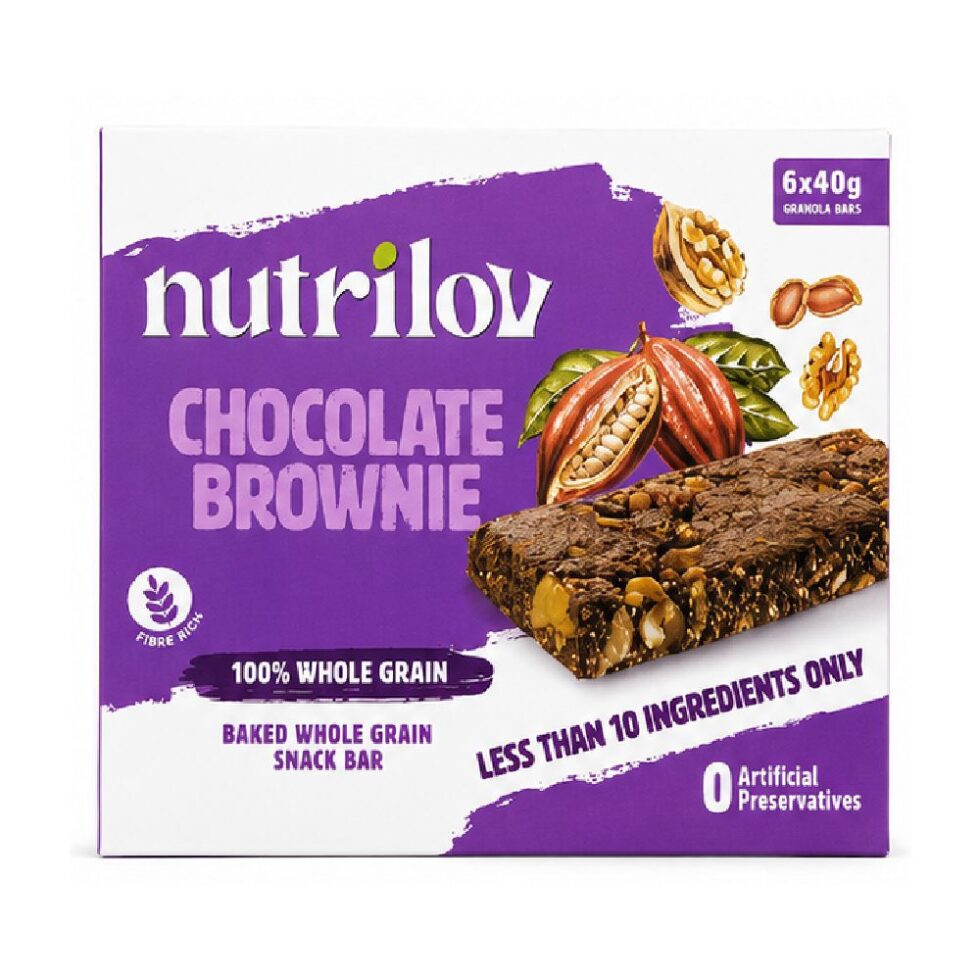 NUTRILOV CHOCOLATE BROWNIE GRANOLA BARS (6 PCS)