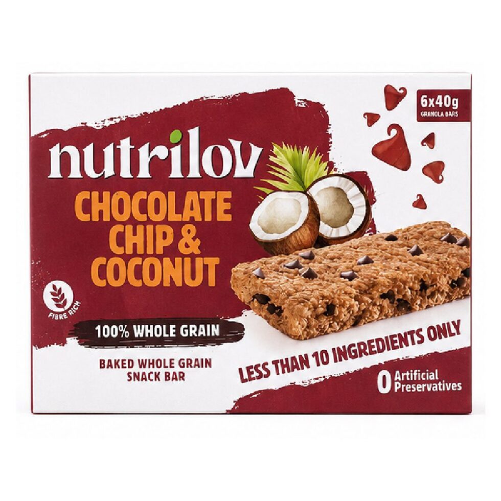 NUTRILOV CHOCOLATE CHIP AND COCONUT (6 PCS)