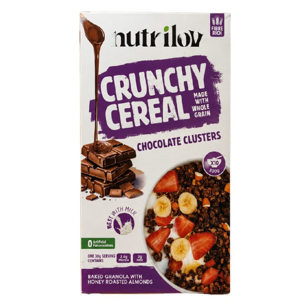 NUTRILOV CRUNCHY CEREAL CHOCOLATE CLUSTERS (300 G)