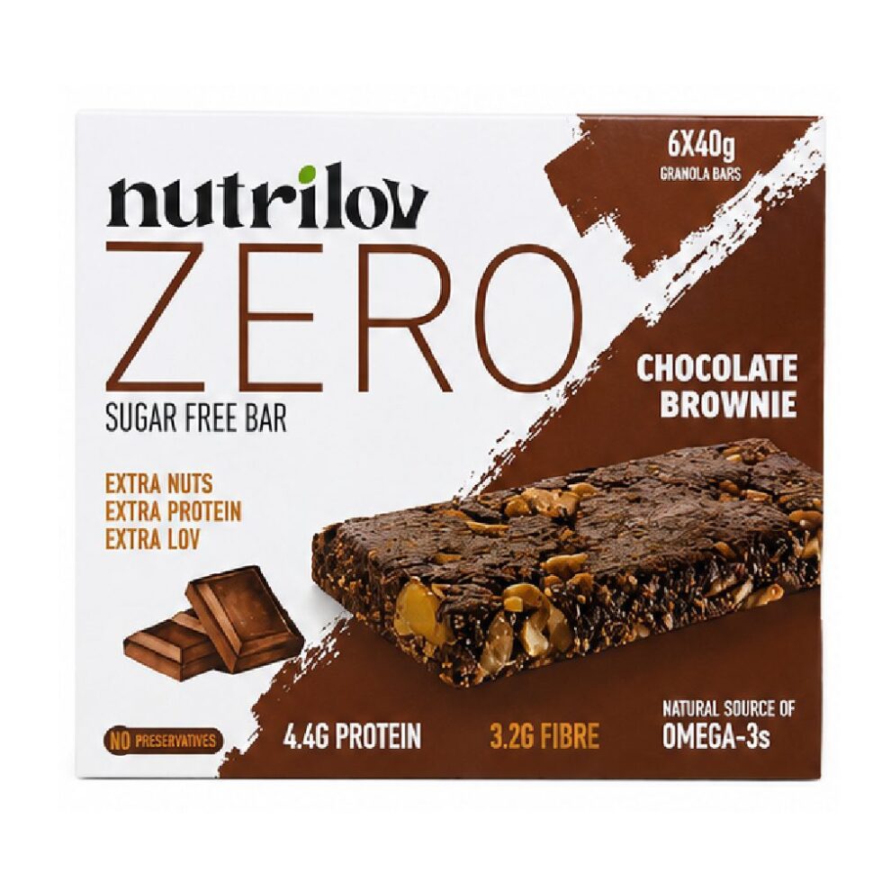 NUTRILOV ZARO CHOCOLATE BROWNIE SUGER-FREE GRANOLA BAR (6 PCS)