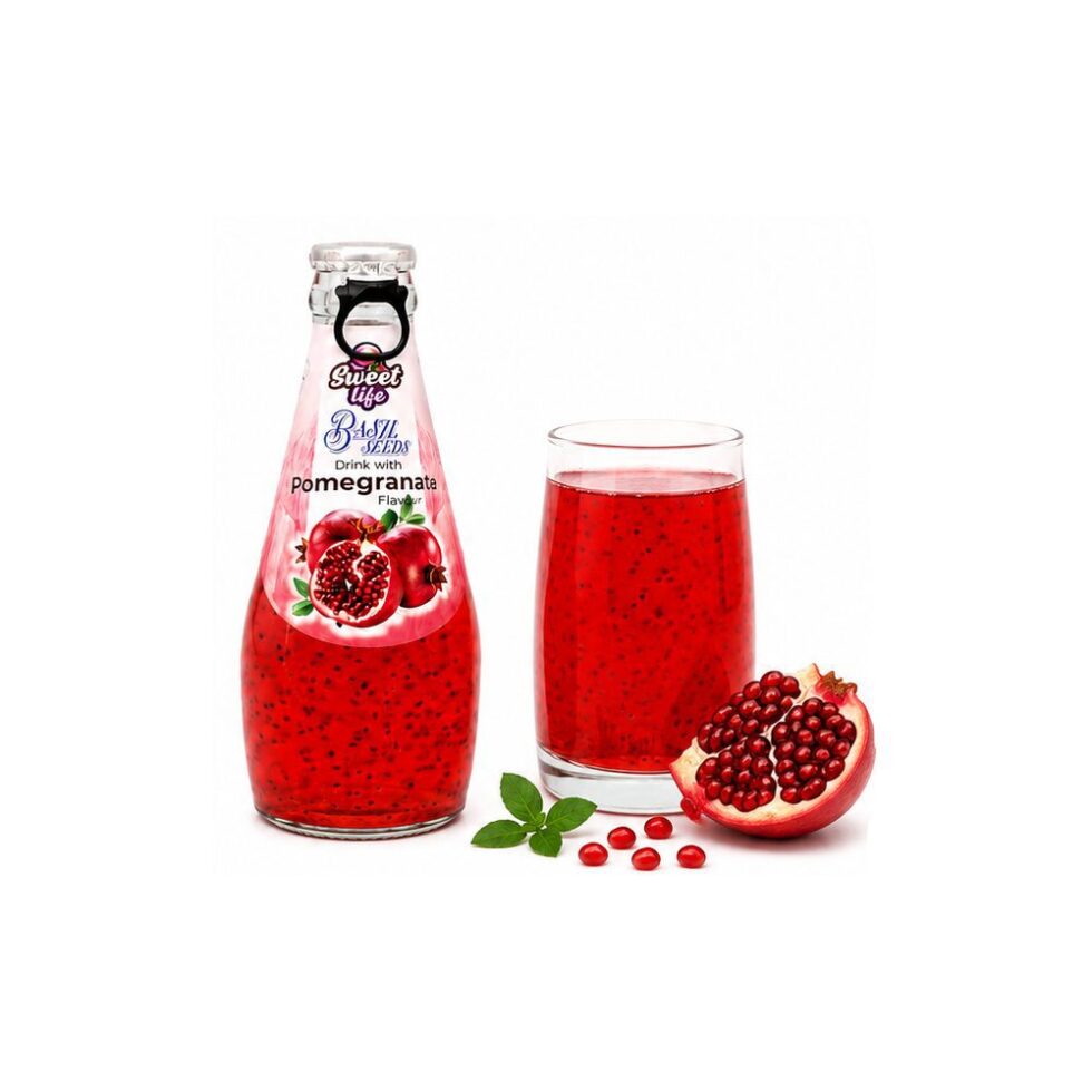 JUST COOL BASIL SEED DRINK WITH POMEGRANATE FLAVOR (290ml)