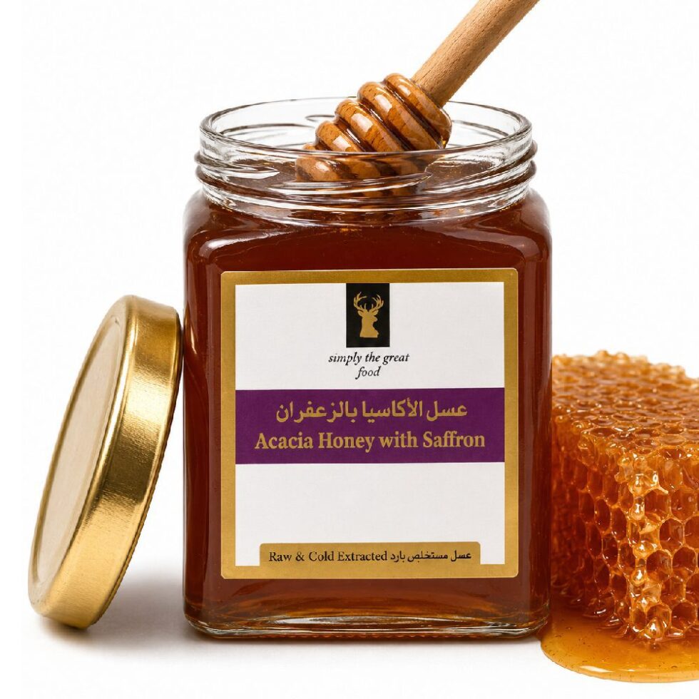 SIMPLY THE GREAT FOOD ACACIA HONEY WITH SAFFRON (250 G)