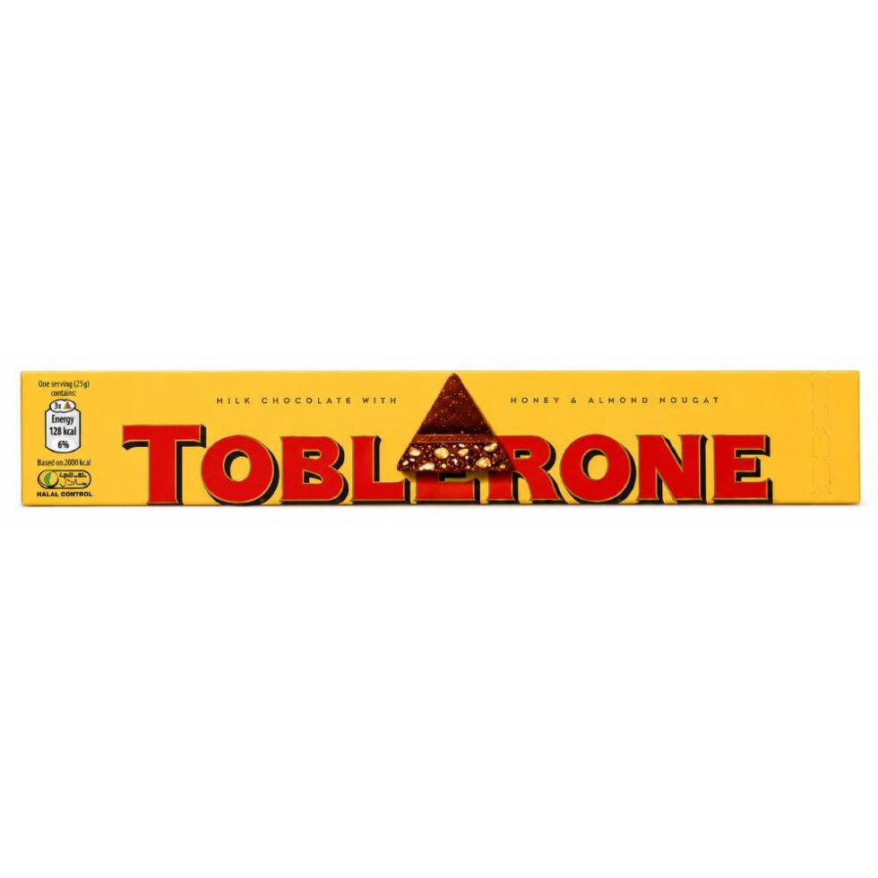 TABLERONE (MILK CHOCOLATE WITH HONEY & ALMOND NOUGAT)100g