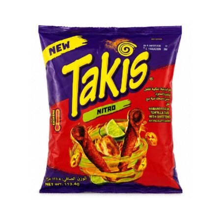 TAKIS NITRO FUEGO NEW LOOK HABANERO AND LIME TORTILLA CHIPS SAME INTENCITY (113.4 G)