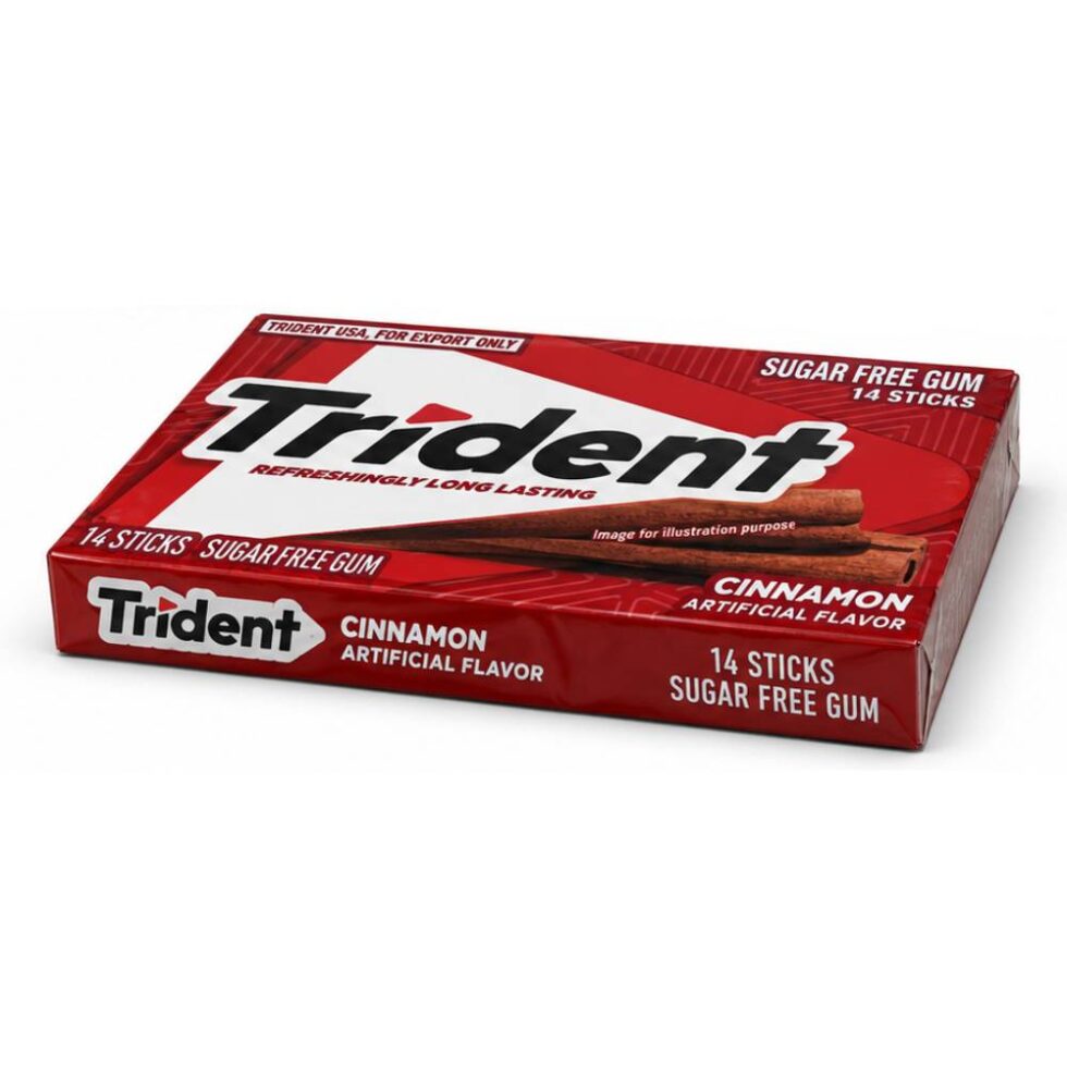 Trident Cinnamon Sugar Free Gum (14 Sticks) - Buy Online at Fresh & More Karachi