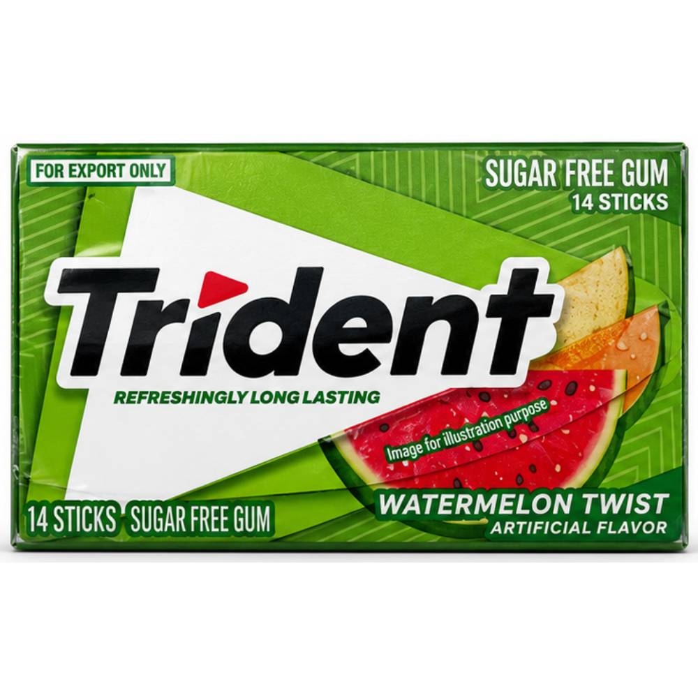Trident Watermelon Twist Sugar Free Gum (14 Sticks)