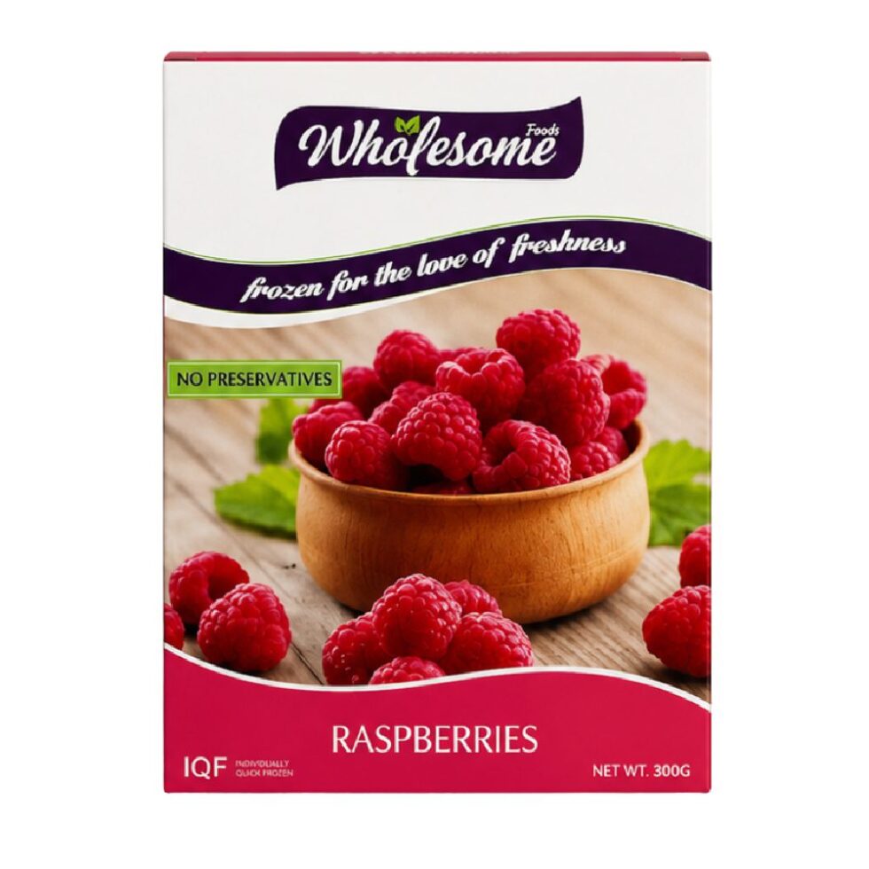 WHOLESOME FOODS FROZEN RASPBERRIES (300 G)