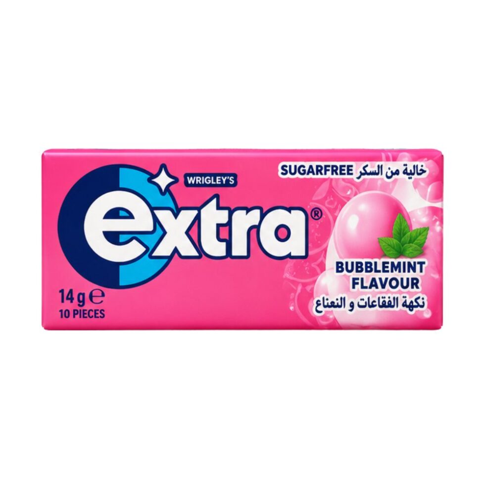 WRIGLEYS EXTRA BUBBLEMINT FLAVOUR SUGERFREE (10 PELLETS)