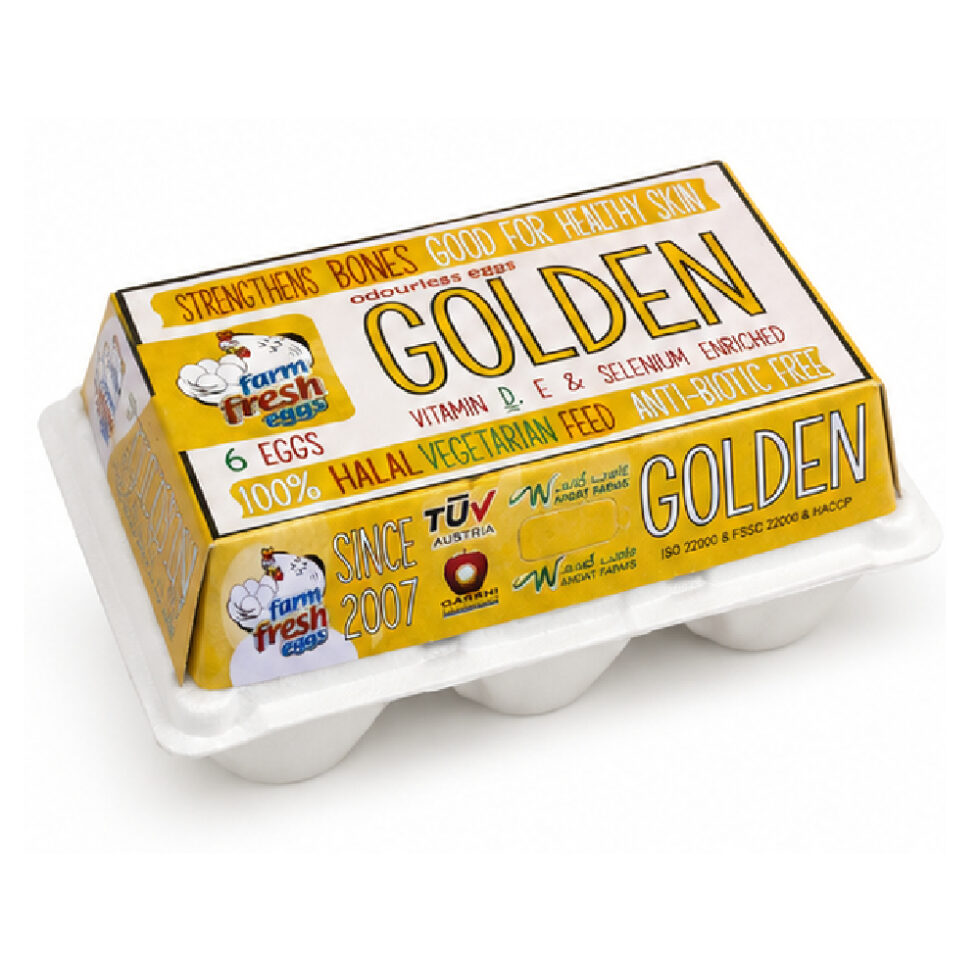 Farm Fresh Eggs Golden 6s