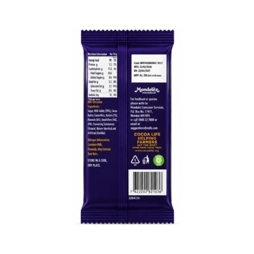 Cadbury Dairy Milk Chocolate Fruit & Nut 38g