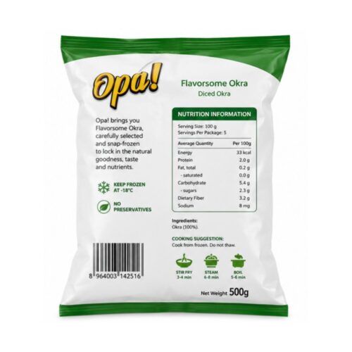 Opa Okra Diced 500g