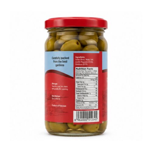 Potohar Grove Whole Green Olives 350g