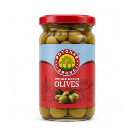 Potohar Grove Whole Green Olives 350g