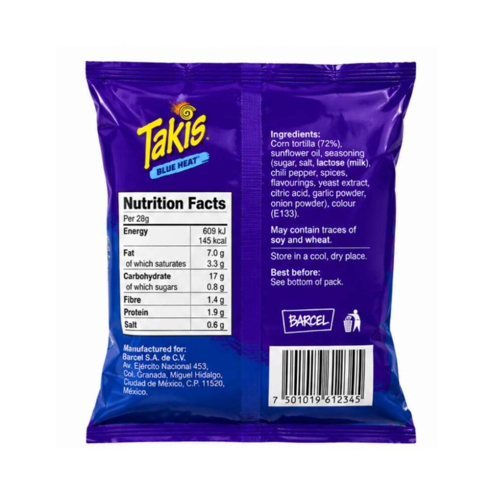 Takis Tortila Blue Heat 56g