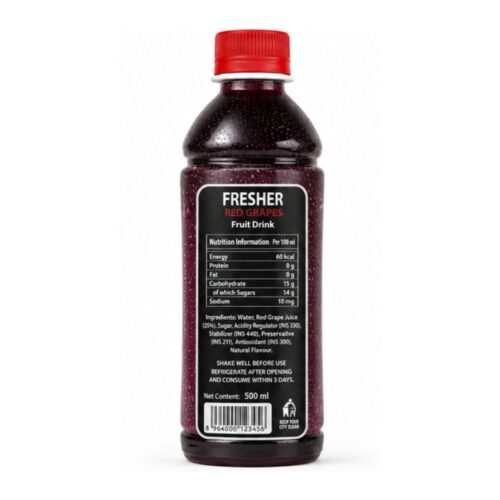Fresher Juice Red Grapes 500ml - Buy Online at Fresh & More Karachi