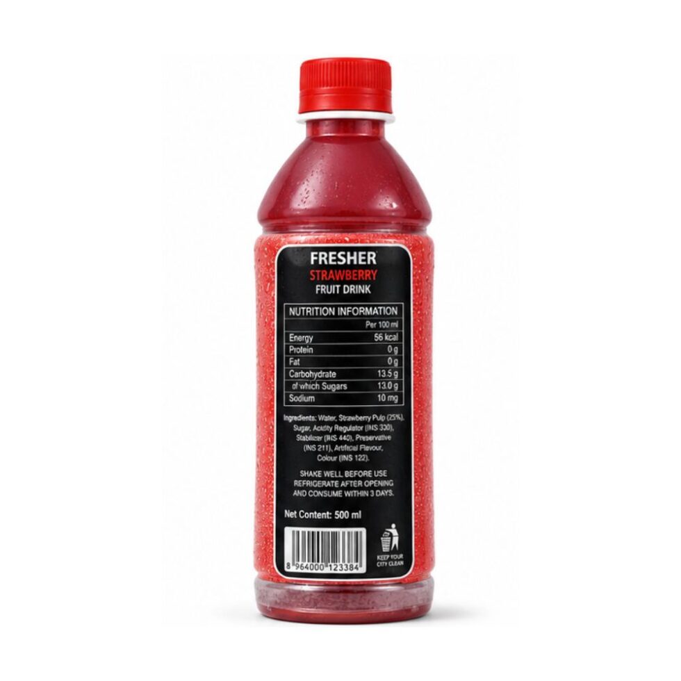 Fresher Juice Strawberry 500ml - Buy Online at Fresh & More Karachi