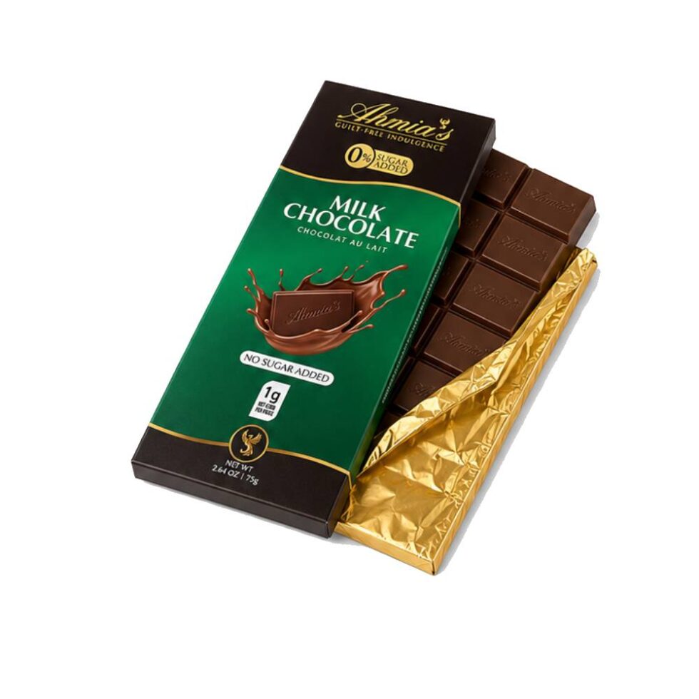 Ahmias Sugar Free Milk Chocolate 75g