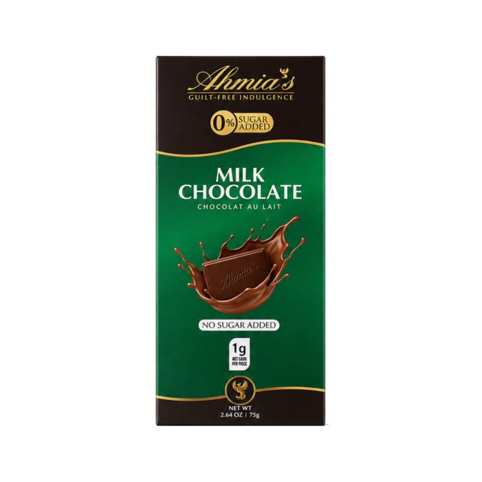 Ahmias Sugar Free Milk Chocolate 75g