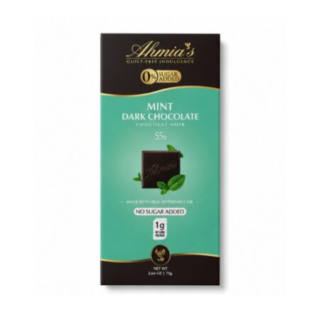 Ahmias Sugar Free Mint Dark Chocolate 55% 75g