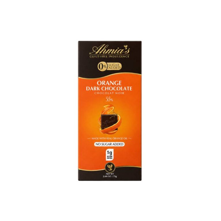 Ahmias Sugar Free Orange Dark Chocolate 55% 75g