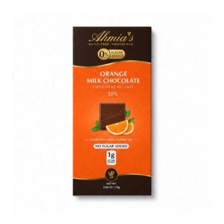 Ahmias Sugar Free Orange Milk Chocolate 75g