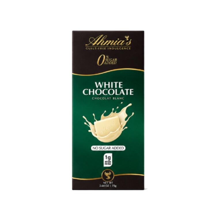Ahmias Sugar Free White Chocolate 75g