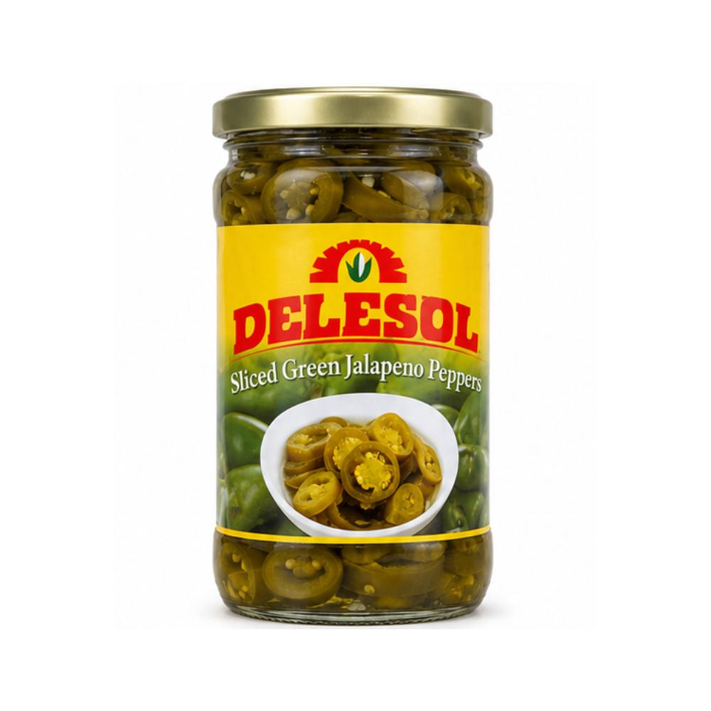 Delesol Sliced Green Jalapeno Peppers 380g