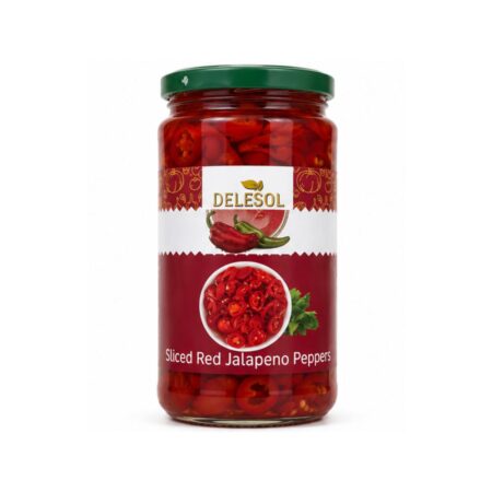 Delesol Sliced Red Jalapeno Peppers 420g
