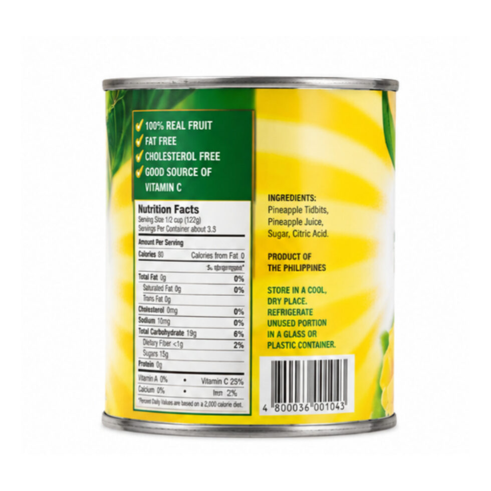 Delmonte Pineapple Tidbits 432g