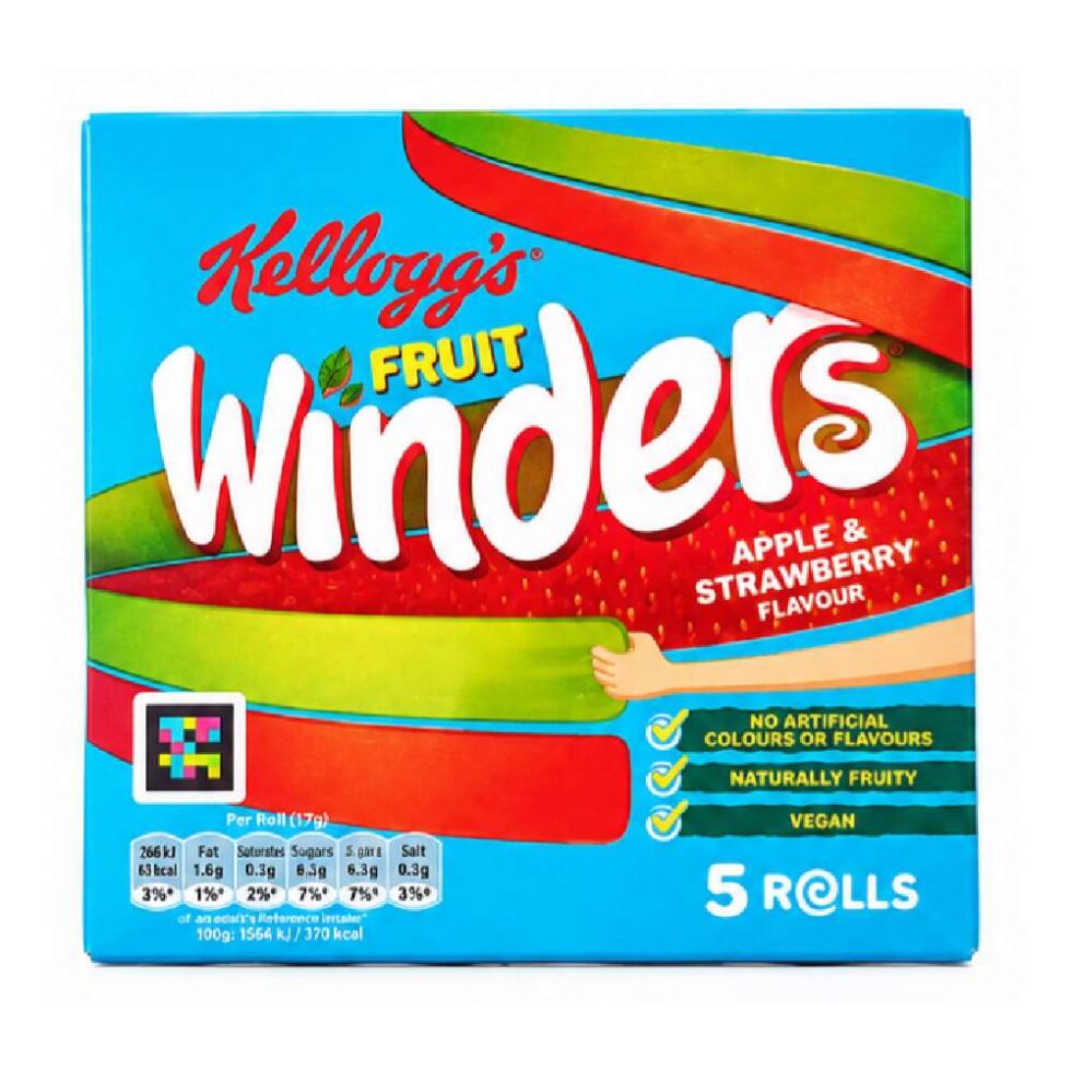 Kelloggs Fruit Winders Apple & Strawberry 5x17g