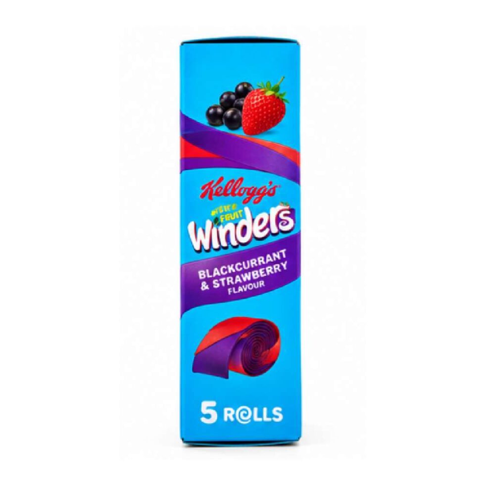 Kelloggs Fruit Winders Blackcurrent & Strawberry 5x17g