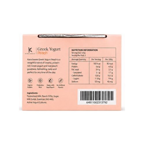 Karacheese Greek Yogurt Peach 250g