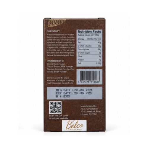 Belco Chocolate Signature Roasted Almond 60g