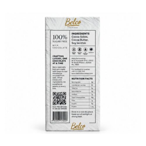 Belco Chocolate Sugar Free Milk Bar 28g
